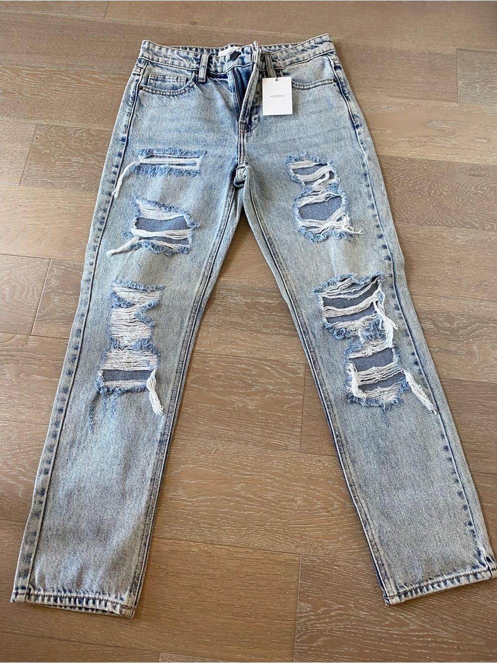 NWT HIDDEN Bailey Boyfriend Jeans 10inch high rise waist Size 24